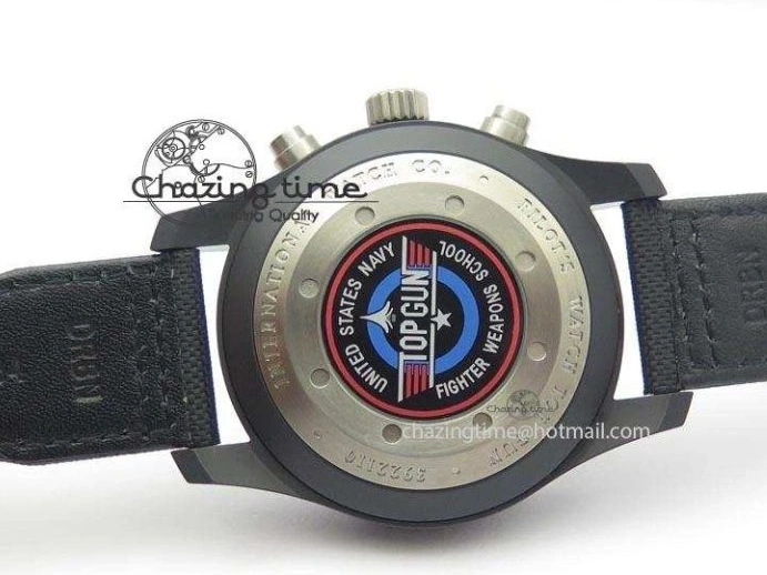 MIROTIME 0412 EasyCare Pilot Chrono IW388001 Real Ceramic ZF 1:1 Best Edition On Black Nylon Strap A 7279